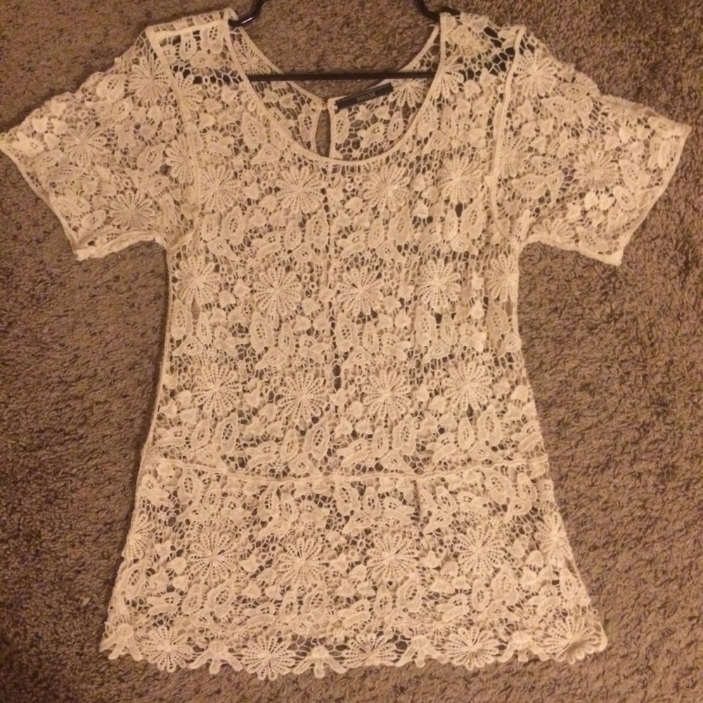 Dulcie Lace Cream Top